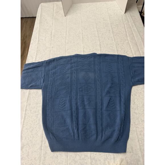 Vintage Blue JanTzen Sweater Size XL with Pattern Made In USA - Picture 2 of 8